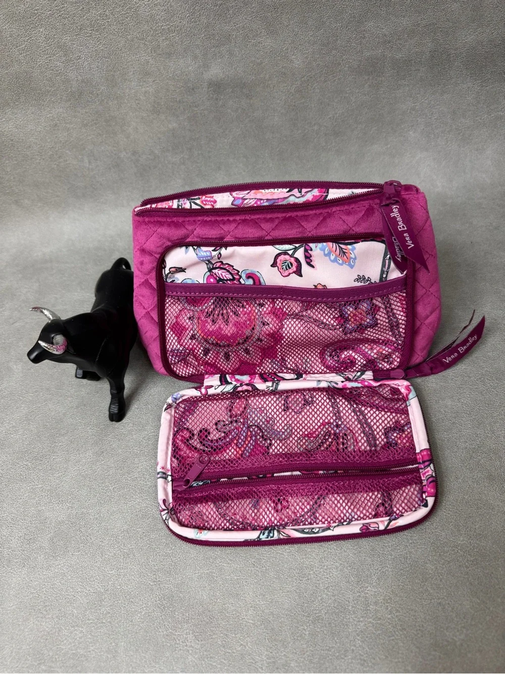 Vera Bradley Hot Pink Quilted Cosmetic Case